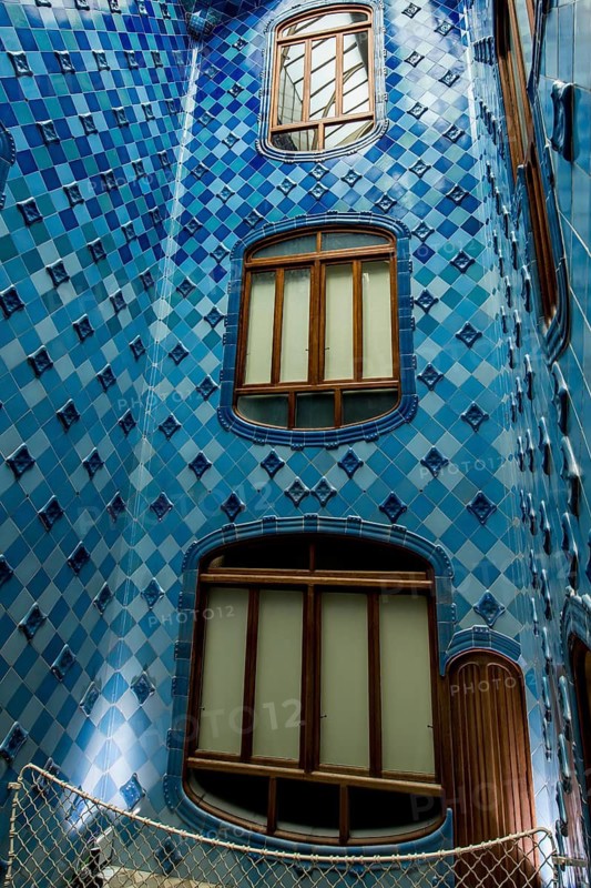 Interior of Casa Batllo modernism design by Antoni Gaudi, old town, barcelona, spain