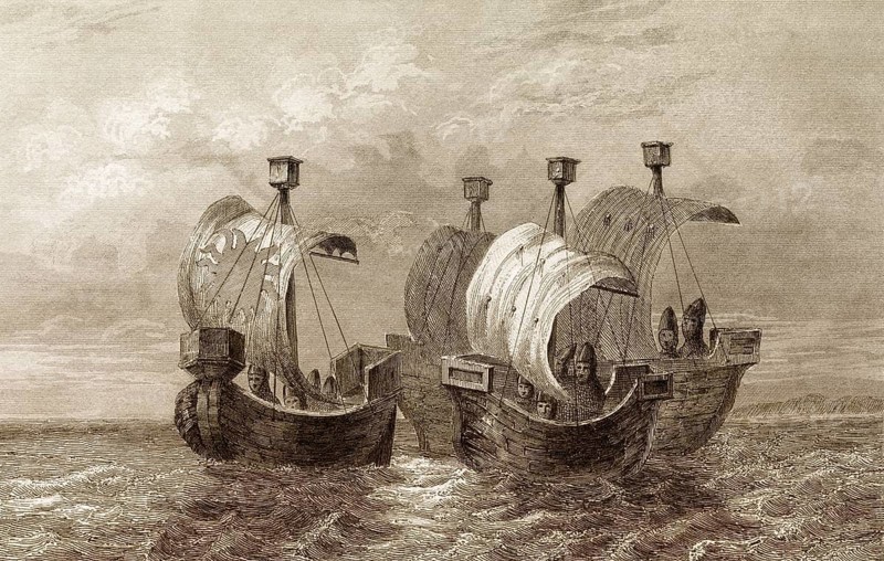 Angelsächsische Segelboote, 14. Jahrhundert