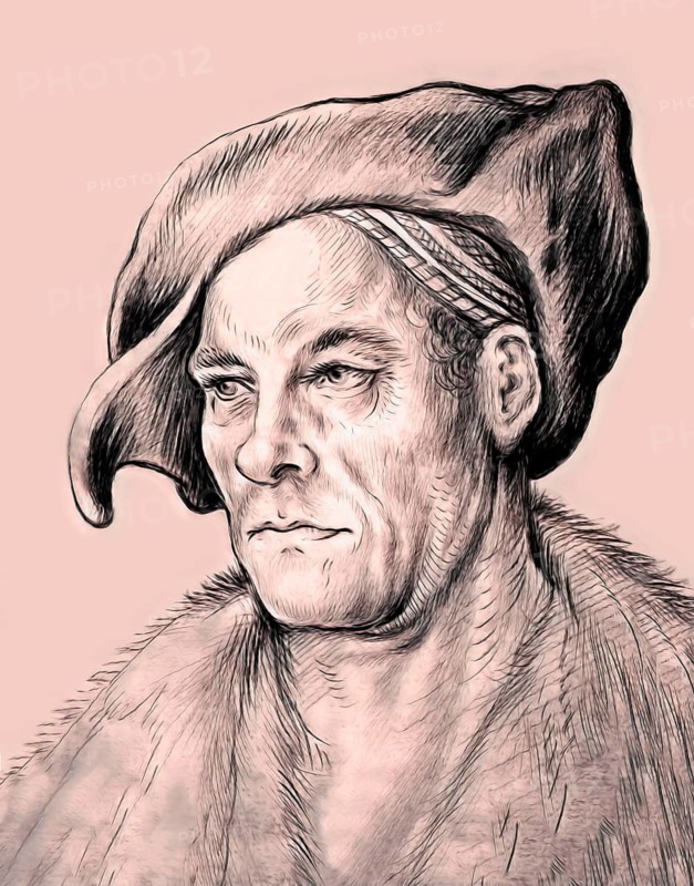 Portrait of Jakob Fugger, 1459, 1525, German businessman, digitally edited