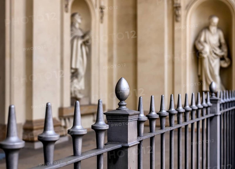 Detailed photo, statues at the French Cathedral on Gendarmenmarkt, Berlin, Germany