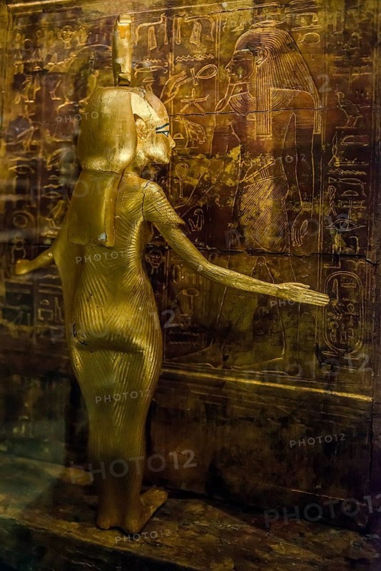 Pharaoh Tutankhamun's gold treasure, the Grand Egyptian Museum, Grand Egyptian Museum, GEM, Giza, Cairo, Egypt
