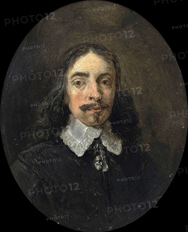 An unknown man, painting by David Teniers (baptised 15 December 1610 in Antwerp, died 25 April 1690 in Brussels), Flemish painter, draughtsman and curator. He was an innovator in a variety of genres such as history painting, genre painting, landscape, portrait and still life. He is most remembered today as the leading Flemish genre painter of his time, reproduction from a 17th century painting. Authentic, file restored for optimal use, exact date of original unknown