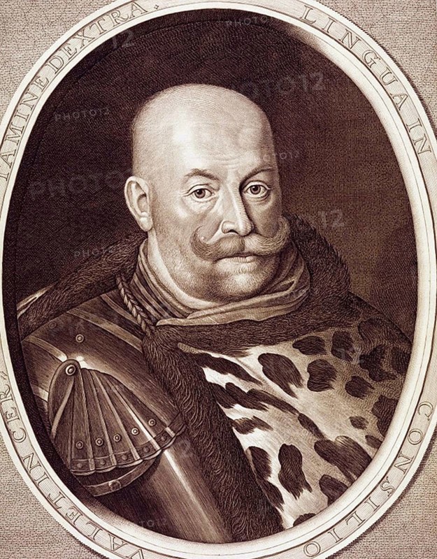 Christoph Radziwill, (22 March 1585 - 19 November 1640) was a Lithuanian nobleman, officer and civil servant, digitally enhanced reproduction of a 19th century original, historical