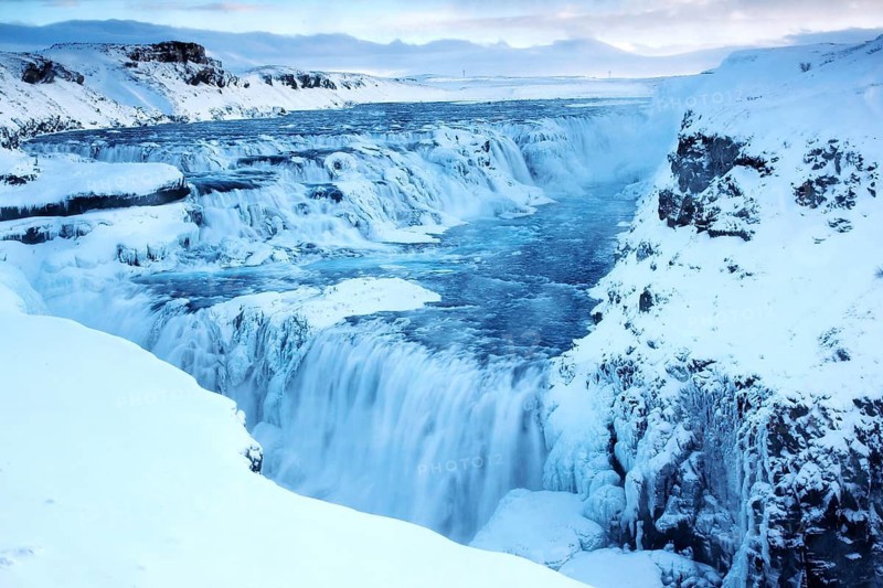 Iceland, Europe, waterfall, Gullfoss