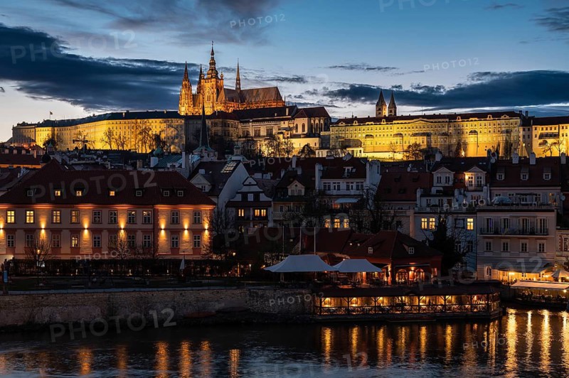 Prague Castle Hradczany view from Charles Bridge