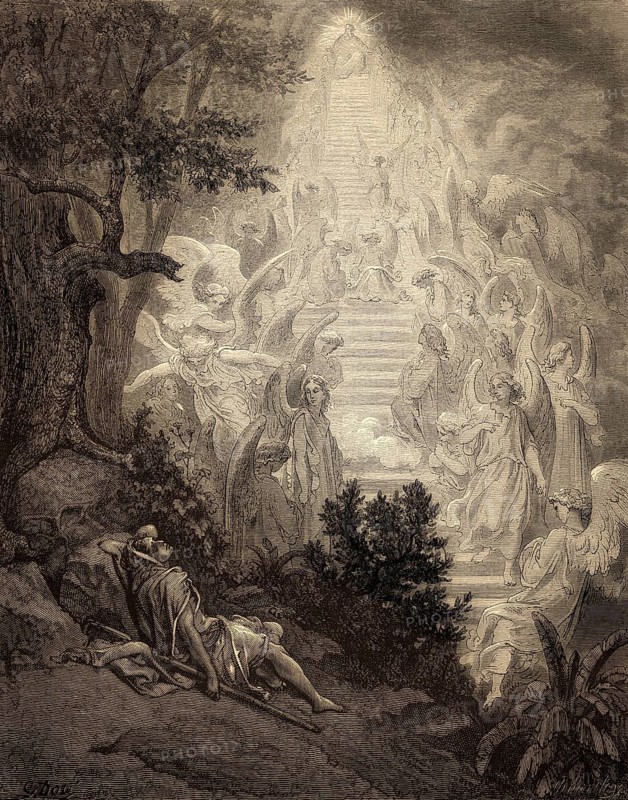 Jacob's Dream, Old Testament, by Gustave Doré, 1863