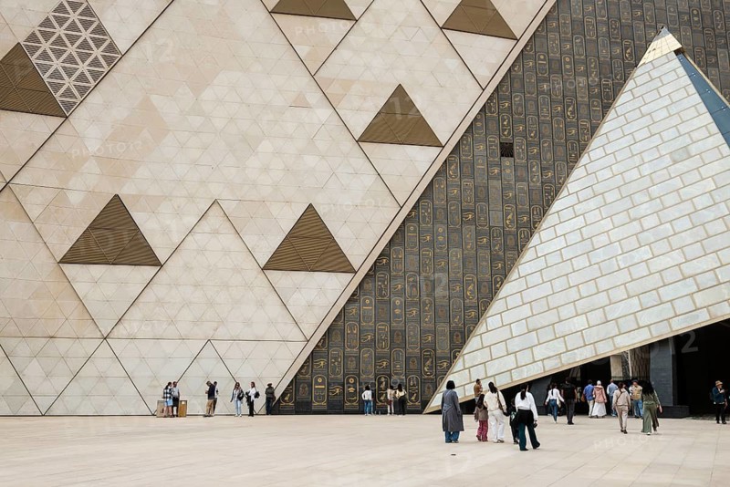 Façade, Grand Egyptian Museum, GEM, Giza, Cairo, Egypt