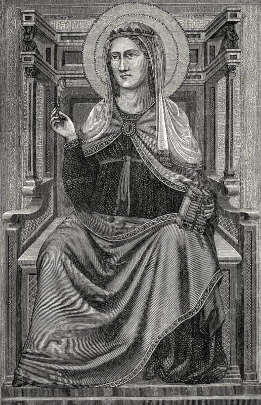Saint Cecilia, Painting of the Italian painter Cimabue or Cenni di Pepo