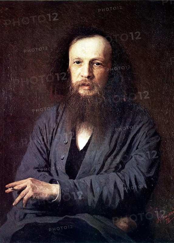 Dimitri Mendeleev (1834-1907), 1878. oil on canvas. Ivan Kramskoi (1837-1887), Russian painter. Mendeleev or Mendeleev, Russian chemist and creator of the periodic table of elements. Science Chemistry