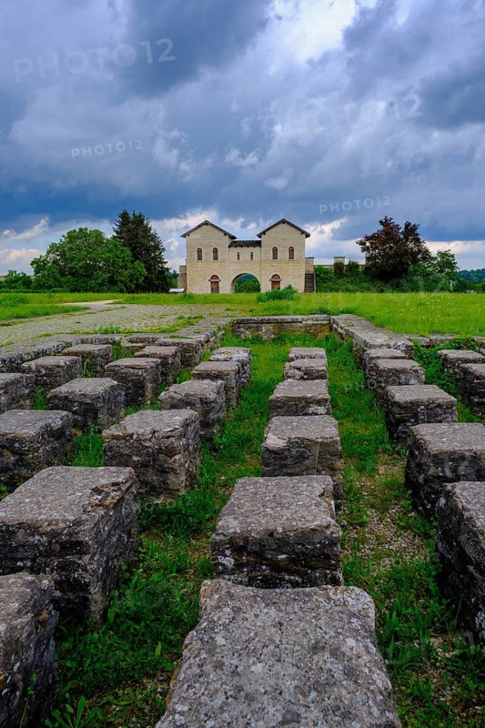 Biriciana fort, Roman fort, reconstructed north gate, Weißenburg in Bavaria, Altmühltal, Franconian Lake District, Middle Franconia, Franconia, Bavaria, Germany