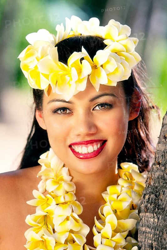 Woman from Hawaii, Hawaiian Girl, Oahu, Hawaii, United States