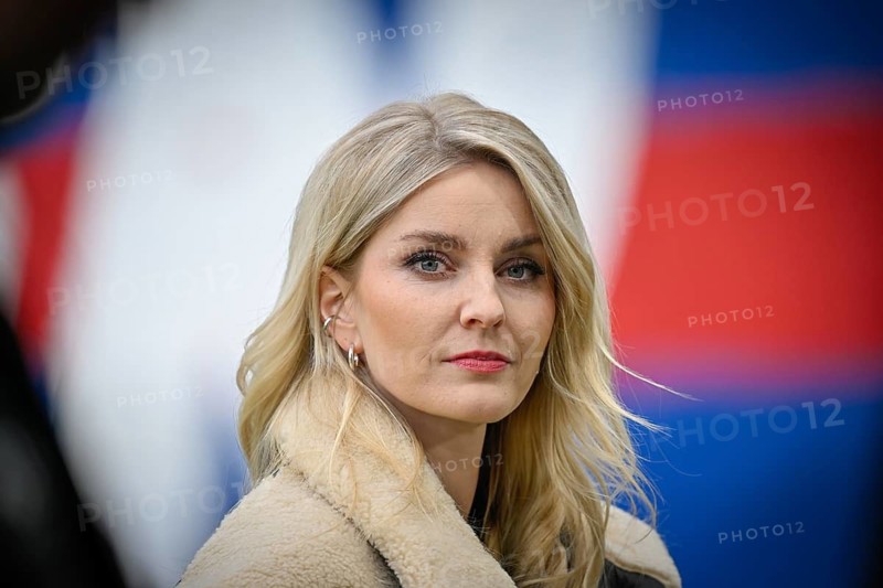 SKY presenter reporter Lisa Hofmann portrait soccer Bundesliga, Voith-Arena, Heidenheim, Baden-Württemberg, Germany
