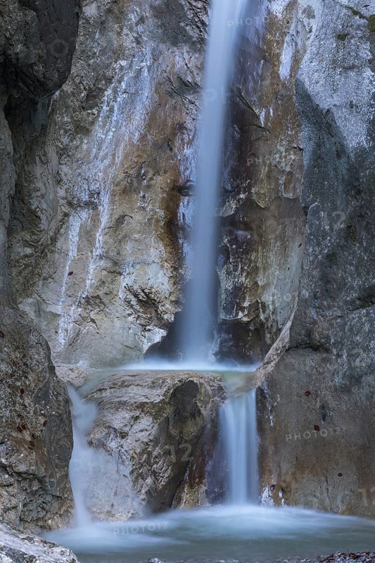 Heckenbach waterfall, The dripping eye of nature, Kochel am See, Bavaria, Germany