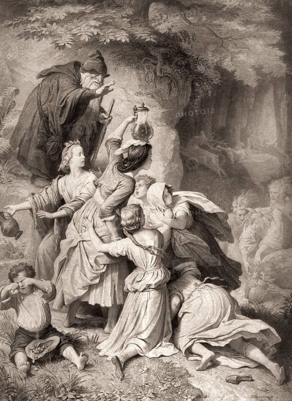 The faithful Eckart, Der getreue Eckart, poem by Johann Wolfgang von Goethe, after Wilhelm von Kaulbach