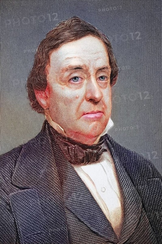 Lewis Cass, 1782, 1866, American officer and politician, Illustration from Gallery of Historical Portraits, published around 1880, Historical, digitally restored reproduction from a 19th century original, Record date not stated