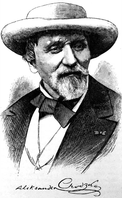 Aleksander Chodzko (born 30 August 1804, died 27 December 1891) was a Polish poet, orientalist and Slavist, digitally improved reproduction of a 19th century original, historical