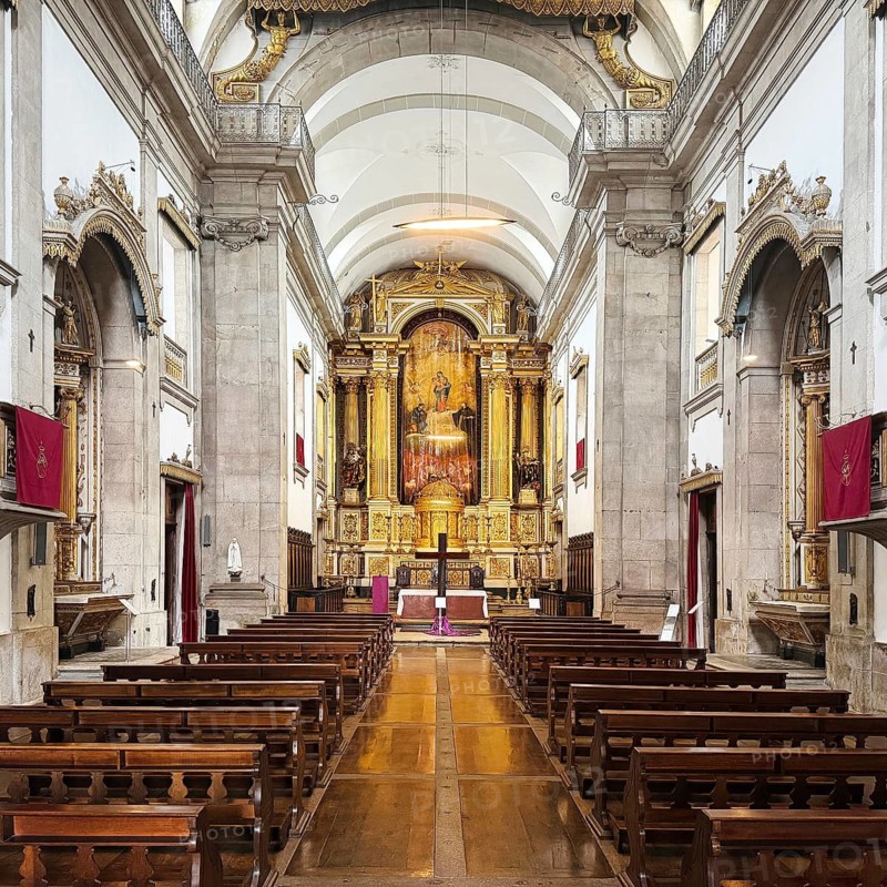 Igreja de S. Jose das Taipas, church of Saint Joseph of Taipas designed by architect Carlos Amarante in a predominantly neo-classical style, Porto, Portugal
