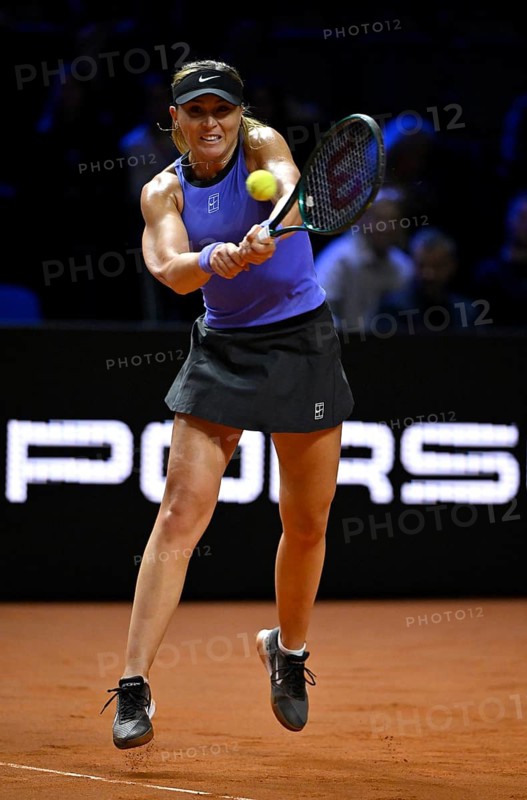 Action Paula Badosa (RSP) Women's Porsche Tennis Grand Prix Porsche Arena, Stuttgart, Baden-Württemberg, Germany