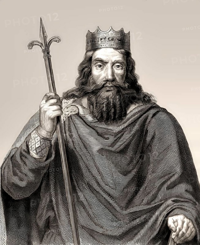 Clovis, Chlodovechus, Chlodwig I., Chlodowech, 466-511, King of the Franks of the Merovingian dynasty, digitally edited