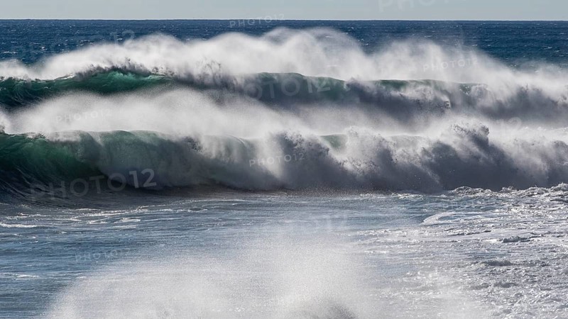 Waves on the ocean off Madeira, Jardim do Mar, Madeira, Portugal