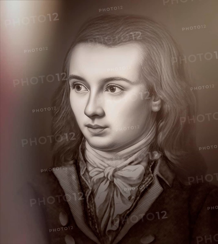 Portrait of Georg Philipp Friedrich Freiherr von Hardenberg, pseudonym and pen name Novalis, 1772 - 1801, German poet of Early German Romanticism, digitally edited