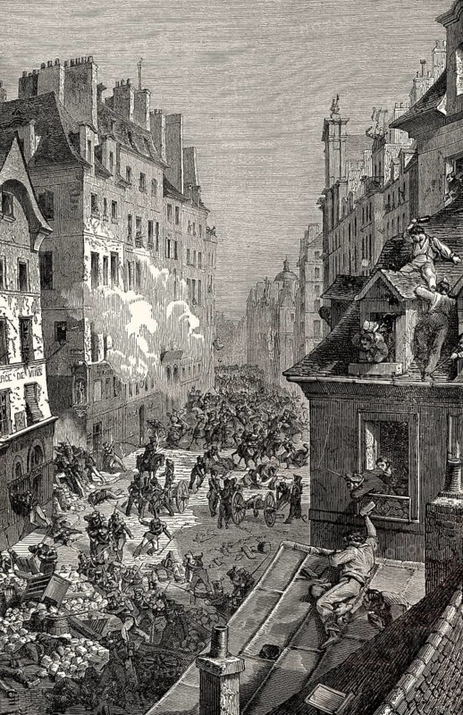 The French Revolution of 1830, July Revolution, rue Saint-Antoine, Paris