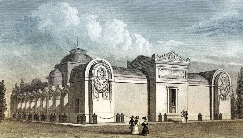 The Chapelle expiatoire, Paris, antique steel engraved print, 1831