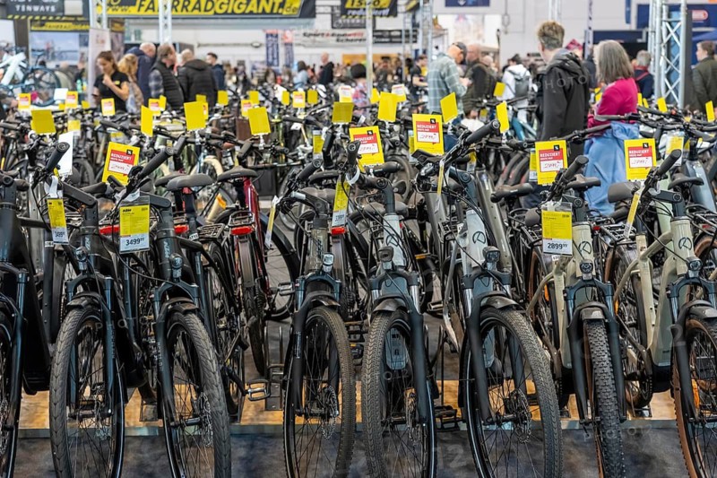 Fahrrad Essen, public fair in the halls of Messe Essen, retailers and manufacturers show everything about bicycles, e-bikes, accessories, North Rhine-Westphalia, Germany