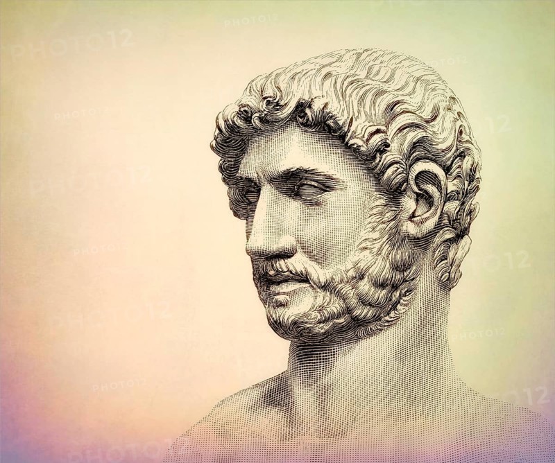 Hadrian or Publius Aelius Hadrianus Augustus, 76 - 138, Roman emperor, digitally edited