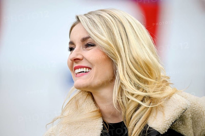 SKY presenter reporter Lisa Hofmann Portrait smiles soccer Bundesliga, Voith-Arena, Heidenheim, Baden-Württemberg, Germany