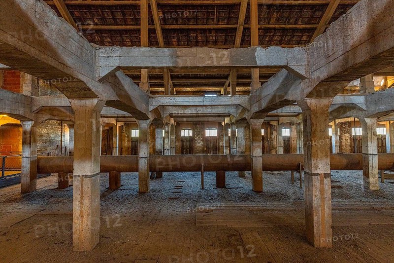 Abandoned factory building at Camp Les Milles, memorial and museum for the former internment camp and deportation camp for Jews and opposition figures in an abandoned brick factory, Les Milles, Aix-en-Provence, Bouches-du-Rhone, Provence, France