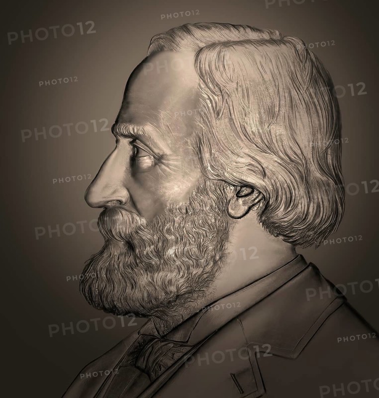 Giuseppe Verdi, 1813 – 1901, Italian opera composer, digitally edited