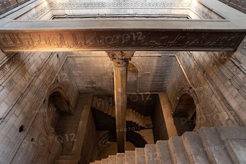 Cairo, Egypt. November 28th 2022 Egyptian Nilometer used to measure rise and fall of River Nile, Monastirli Palace, Roda Island, Cairo, Egypt. Prediction of the Nile inundation was impotent for agriculture in ancient Egypt