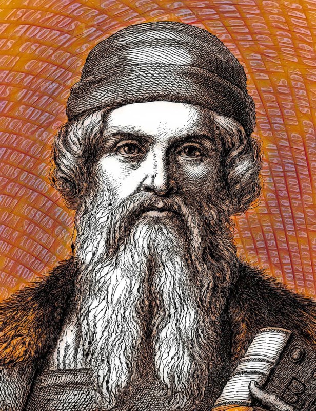 Johannes Gensfleisch zur Laden zum Gutenberg, ca 1400, 1468, inventor of printing with movable metal type and the printing press