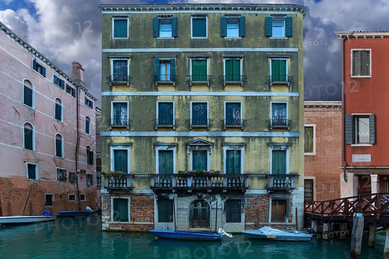 Historic palaces on the canal, Venice, Veneto, Italy