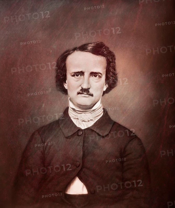 Portrait of Edgar Allan Poe, 1809 – 1849, American writer, digitally edited according to a photograph