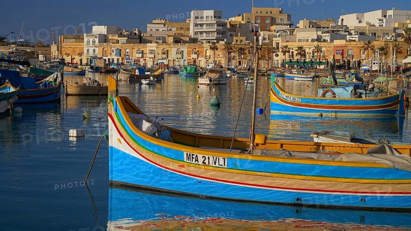 Malta - Marsaxlokk - fishing boats in the harbor