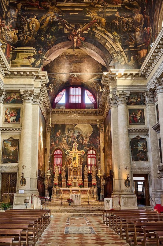 Church of San Sebastiano in Venice on a sunny day in winter, Italy