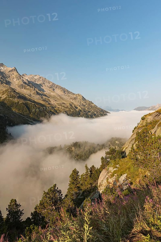 View from the Sustenpass High Alpine Road, close to the lake Steinsee