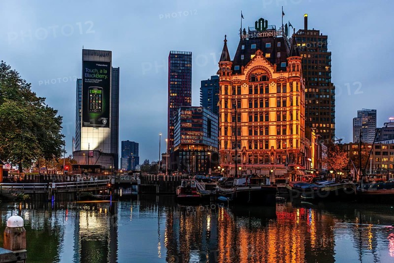 Westermeijer building, 1897 white house in eclectic style, historic Oude Haven, Rotterdam, the Netherlands