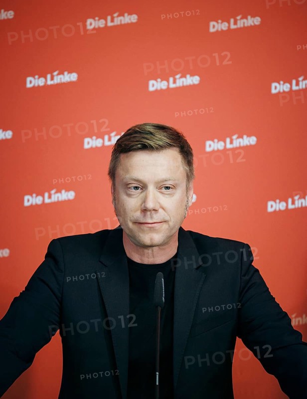 Martin Schirdewan, Chairman of the Left Party, recorded at a press conference in Berlin, 19 August 2024