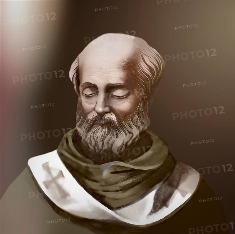 Pope Agatho, Saint Agathon or Agatone, bishop of Rome from 27 June 678 until his death in 681, digitally edited