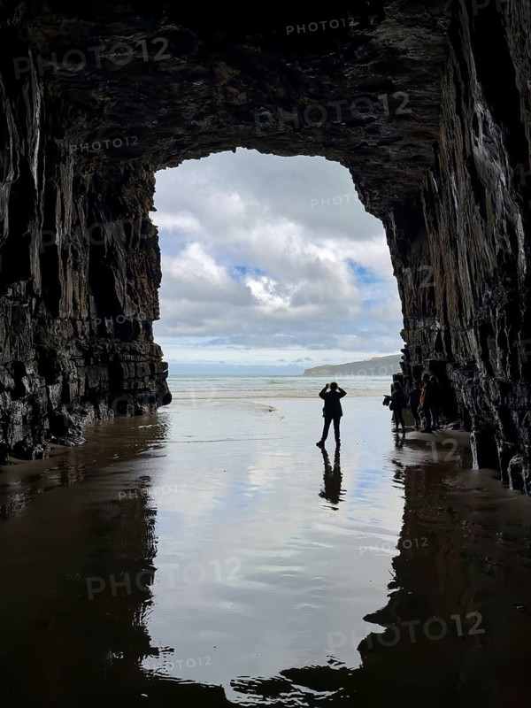 Stone caves of the Cathedral Caves, South Island, New Zealand, Oceania
