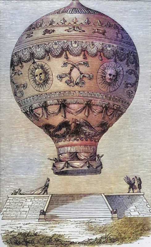 The Balloon of the Marquis d'Arlande Francois Laurent Marquis d'Arlande 1742-1809 French pioneer of hot air ballooning, Marquis d'Arlande's Balloon Francois Laurent Marquis d'Arlande 1742-1809 French pioneer of hot air ballooning From the book Wondeful Balloon Ascents or The Conquest of the Skies published c 1870, Historic, digitally restored reproduction from a 19th century original, Record date not stated