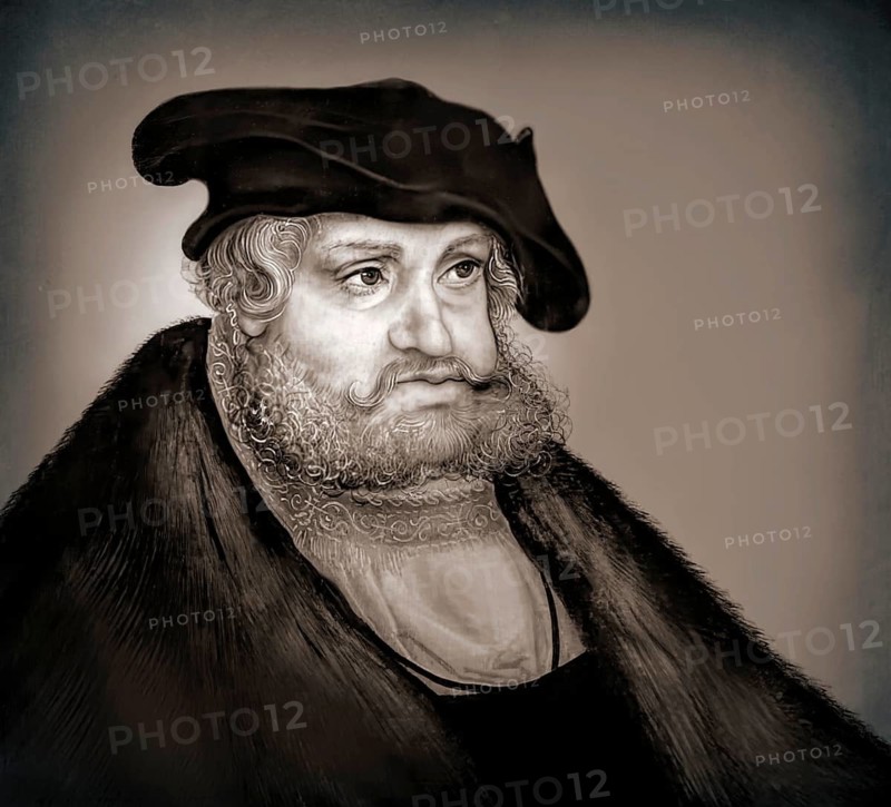 Frederick III or Frederick the Wise, 1463 - 1525, Prince-elector of Saxony, digitally edited after a painting by Lucas Cranach the Elder, Friedrich III. oder Friedrich der Weise, 1463 - 1525, Kurfürst von Sachsen