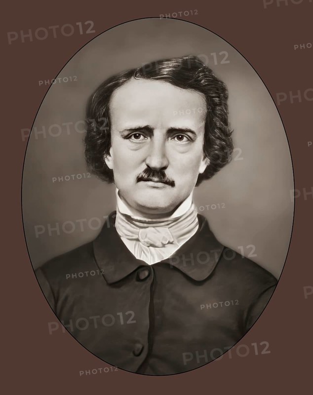 Portrait of Edgar Allan Poe, 1809 – 1849, American writer, digitally edited according to a photograph