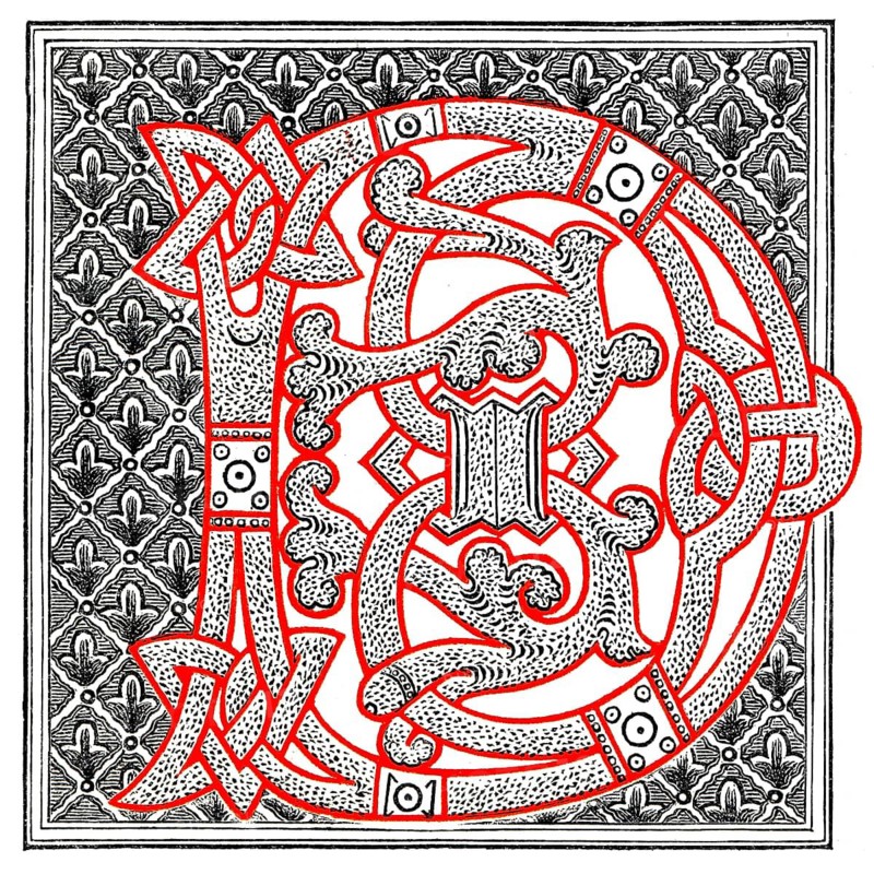 Decorated letters, Initials from the 11th century