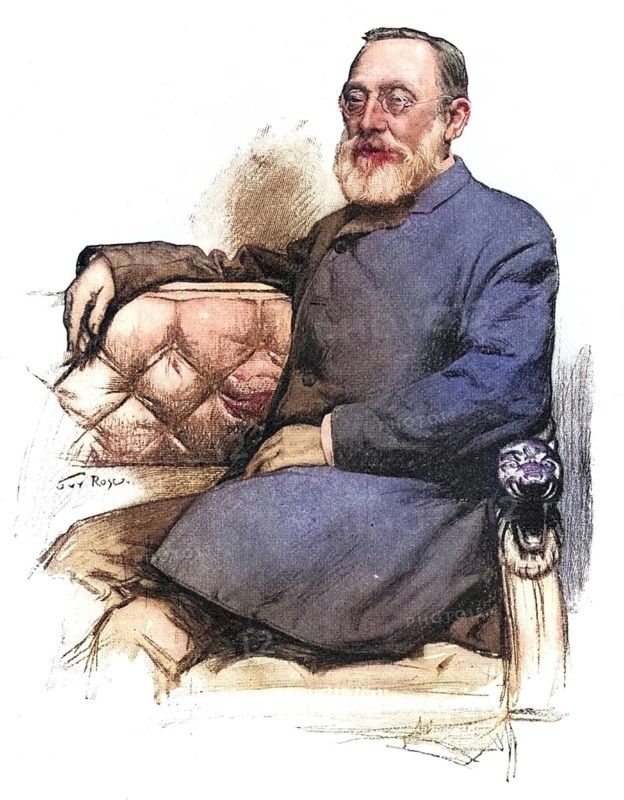 Rudolph Virchow (1821-1902) German pathologist and founder of cellular pathology. In his later life he turned to anthropology and archaeology and worked with Schliemann on the excavations at Troy, Historical, digitally restored reproduction from a 19th century original, Record date not stated