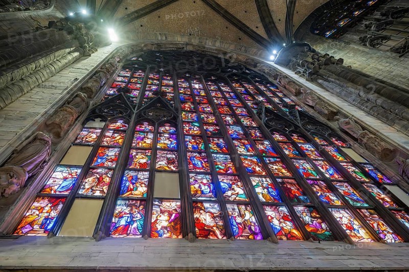Milan Cathedral from inside the church, Milan, Italy