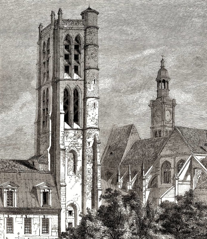 Glockenturm von Clovis, Lycée Henri-IV, öffentliches Gymnasium in Paris, ehemalige königliche Abtei St. Genevieve